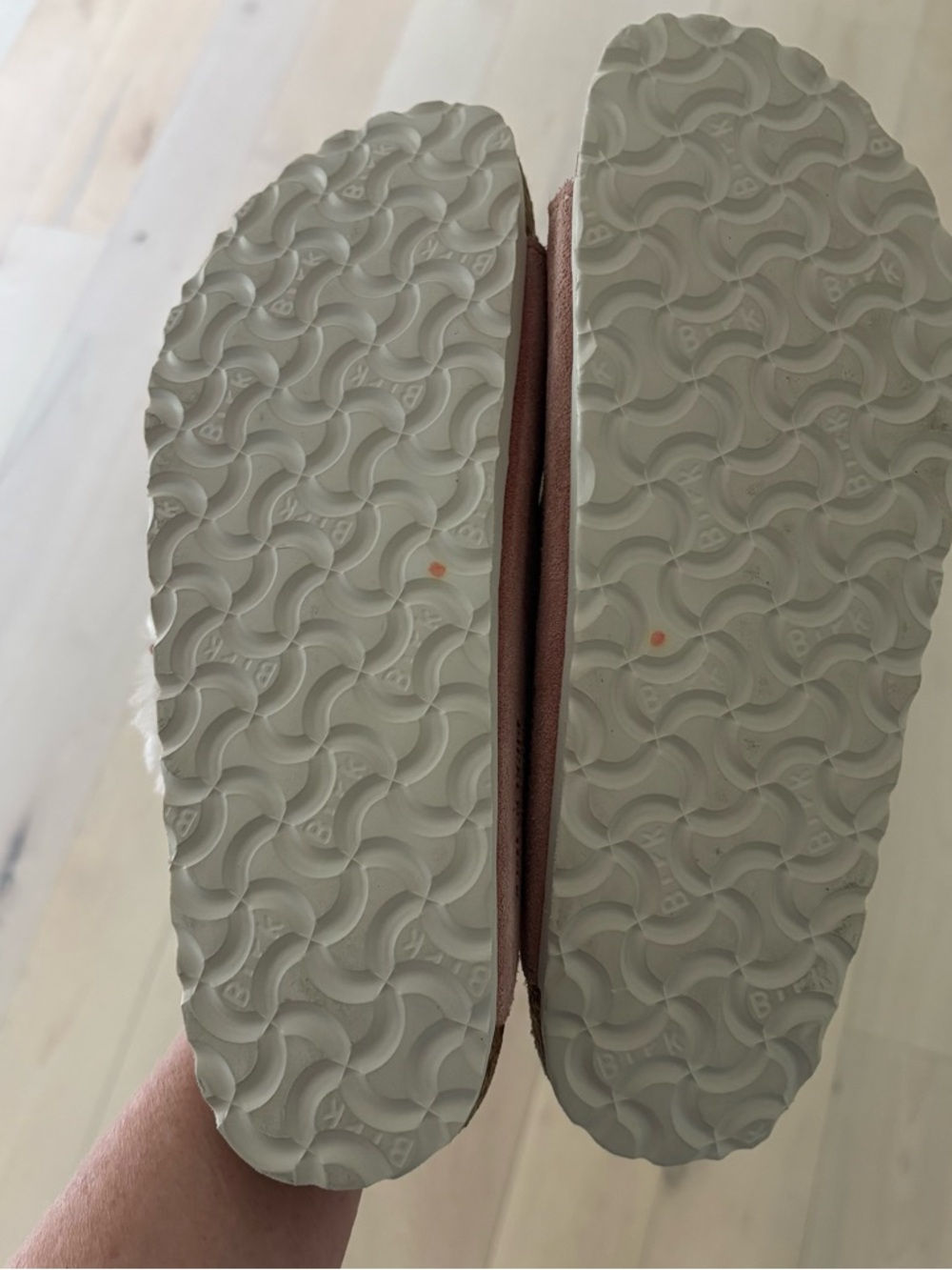 BIRKENSTOCK ARIZONA SUEDE SHEARLING SANDALS pink size 39/ US women’s size 8-8.5 - Picture 7 of 10